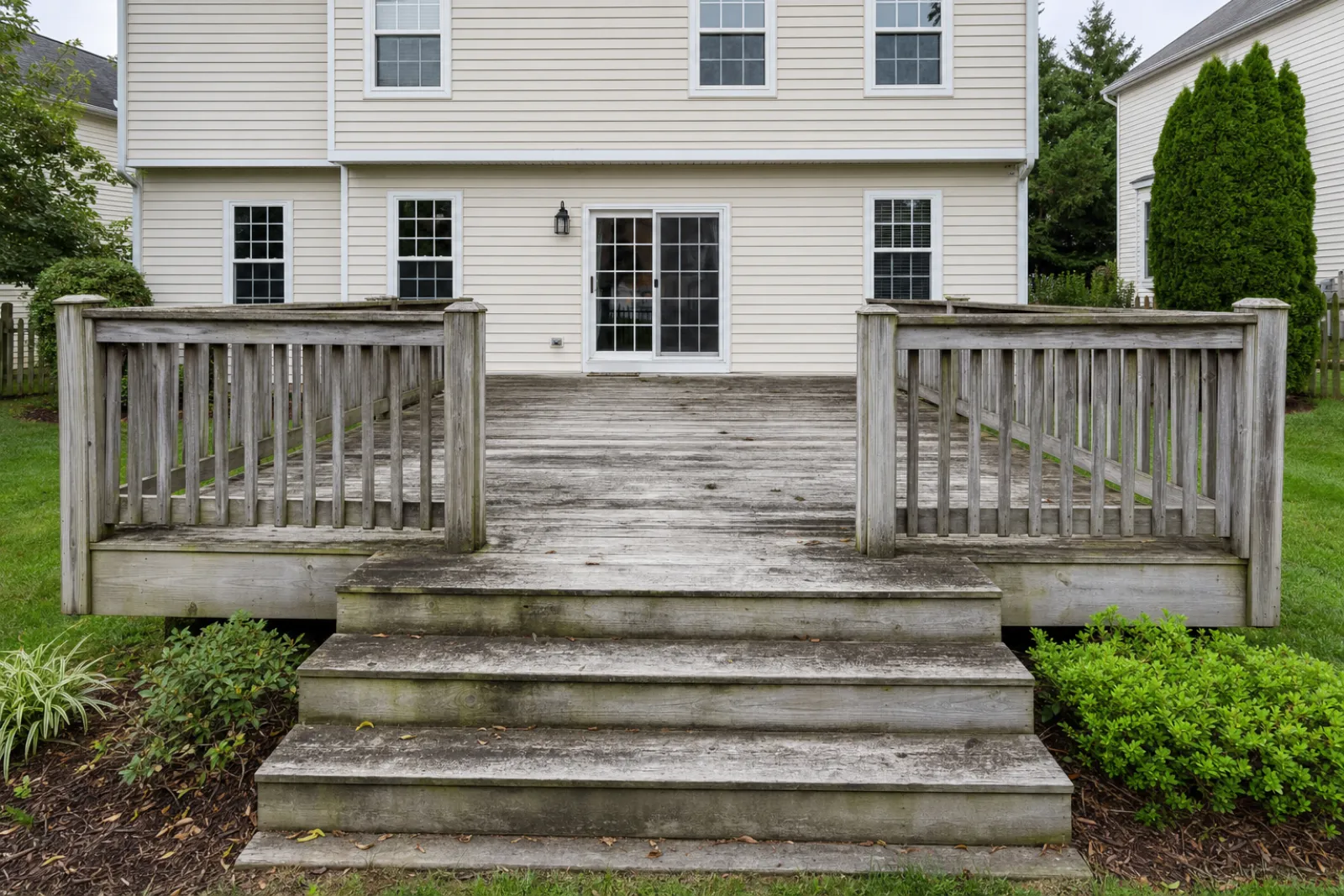 Deck Restoration before cleaning